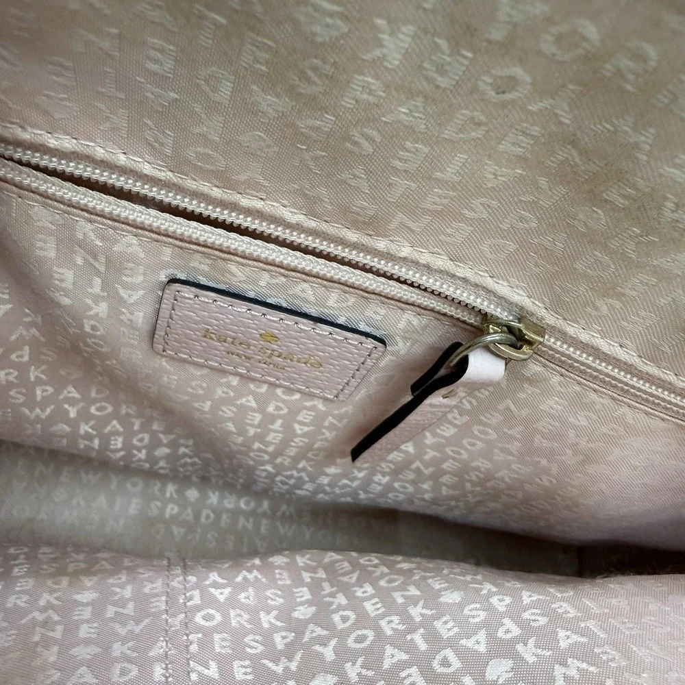 Kate Spade New York pink Satchel handbag purse detachable crossbody w/ wear‎